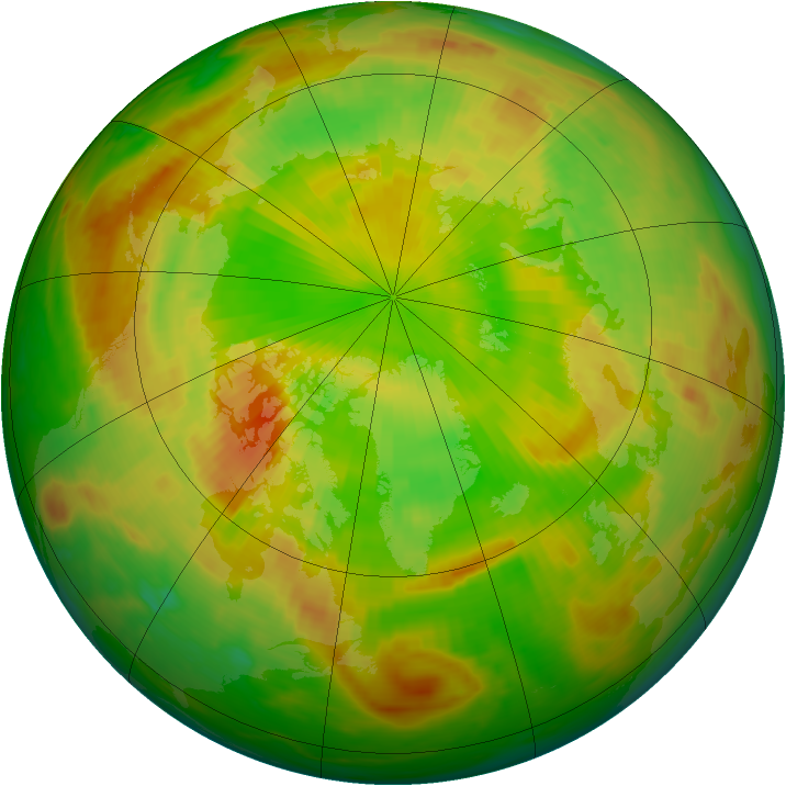 Arctic ozone map for 31 May 1991